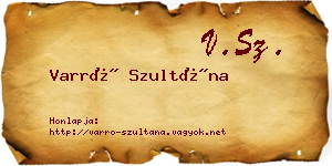 Varró Szultána névjegykártya